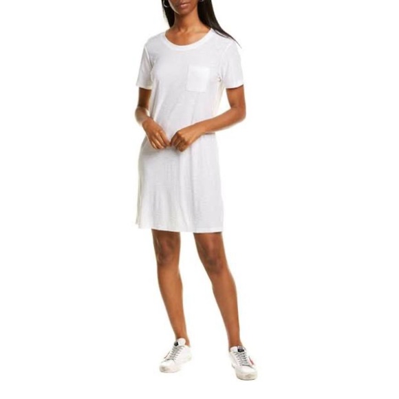 James Perse Dresses & Skirts - James Perse Crew Neck T-Shirt Dress White New $165